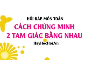 Cách chứng minh hai tam giác bằng nhau - Hỏi đáp môn Toán